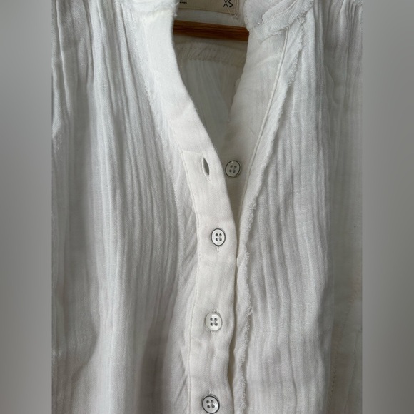 NWT** Free People We The Free Valley Cotton Doublecloth Button-Up Shirt XS - Picture 6 of 14